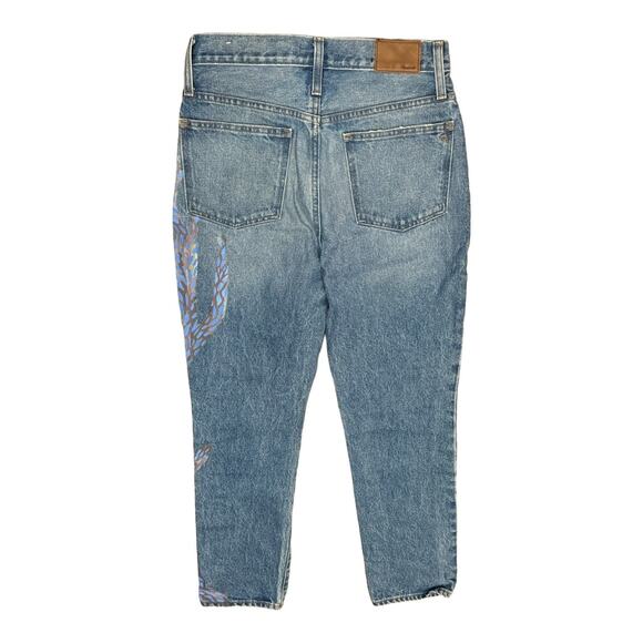Madewell The Perfect Vintage blue Jean 1-1 pained by TOUCH THREADS size 26 - Picture 8 of 11